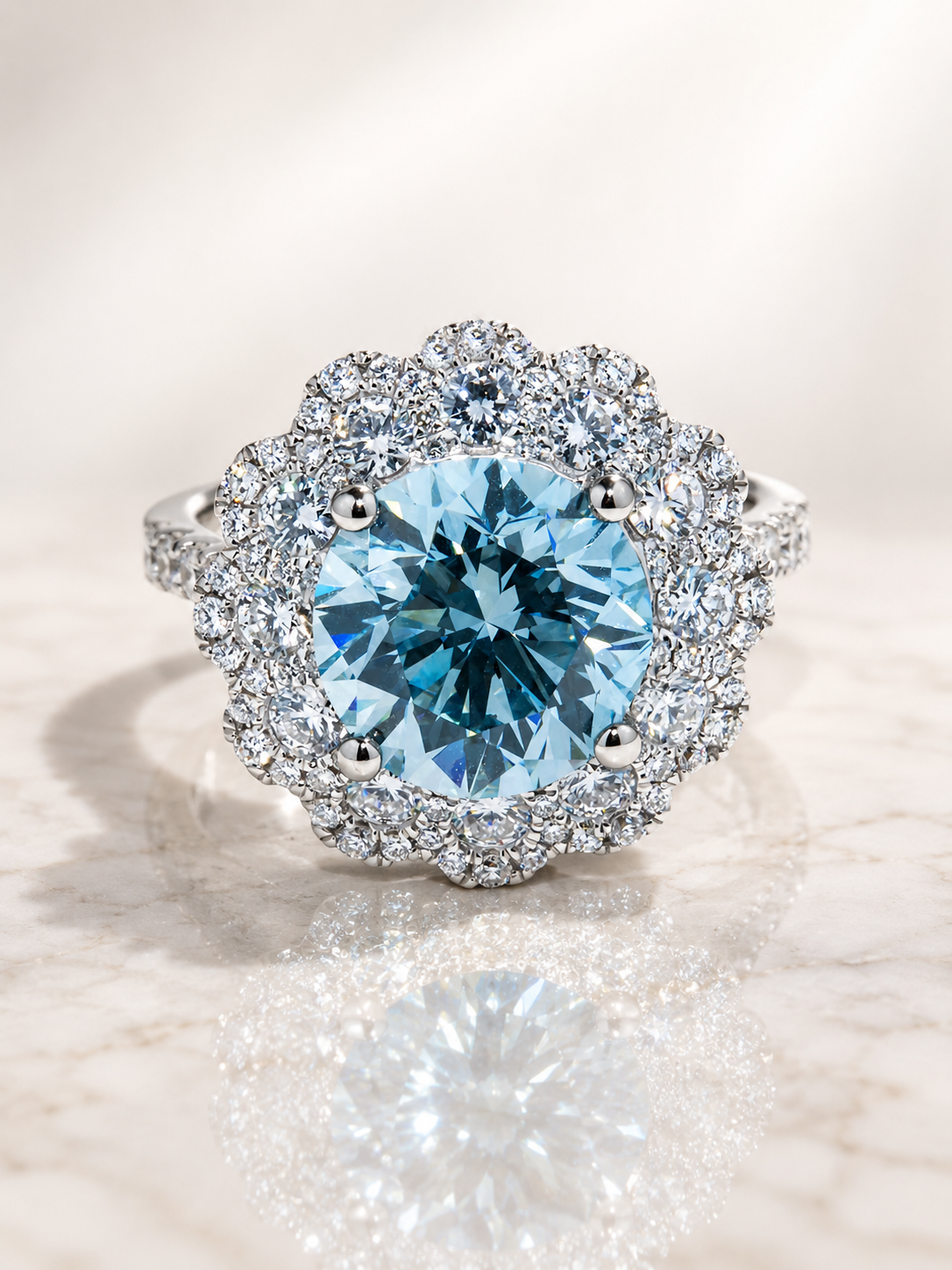 Fancy Blue Diamond Ring